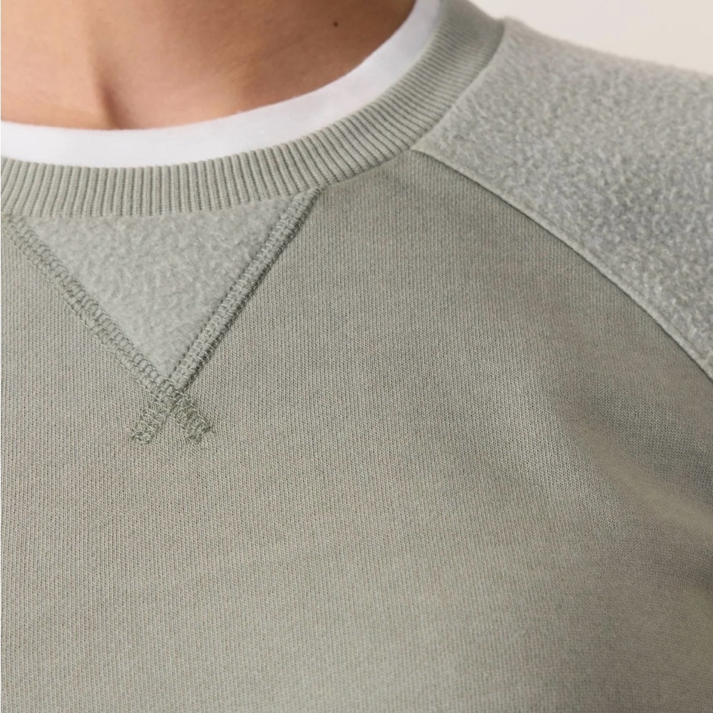 NEW Marine Layer Womens Cloud 9 Crop Crewneck Sweatshirt XL - Picture 2 of 6